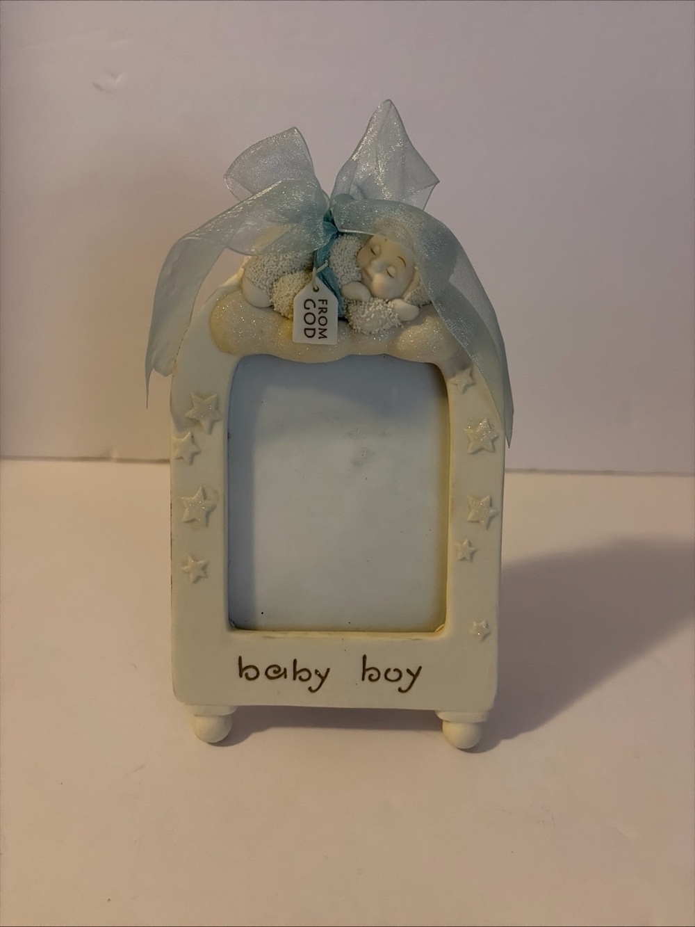 Department 56 Snowbabies Baby Boy Frame  No Box Vintage